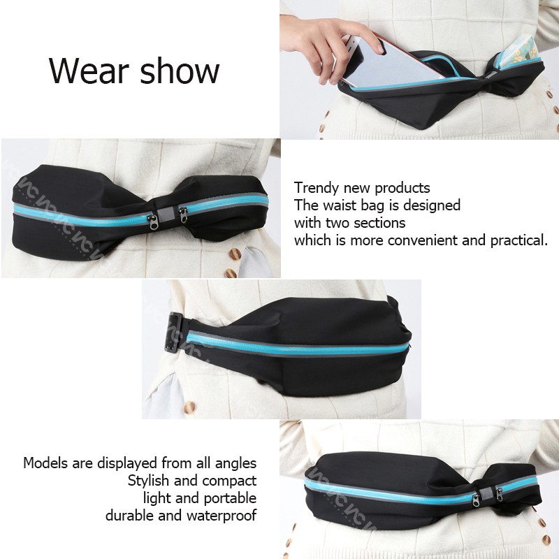 Túi Bao Tử Đa Năng Chống Nước Thời Trang Cho Nam Nữ