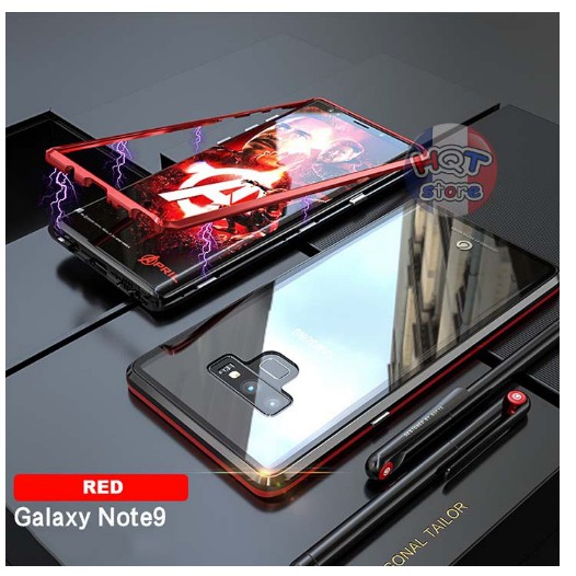 Galaxy Note 9_Ốp Lưng Hít Nam Châm Kính 9H Likgus Magnetic Case
