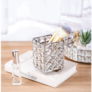 Cốc pha lê đựng cọ, dụng cụ làm nail, cọ make up