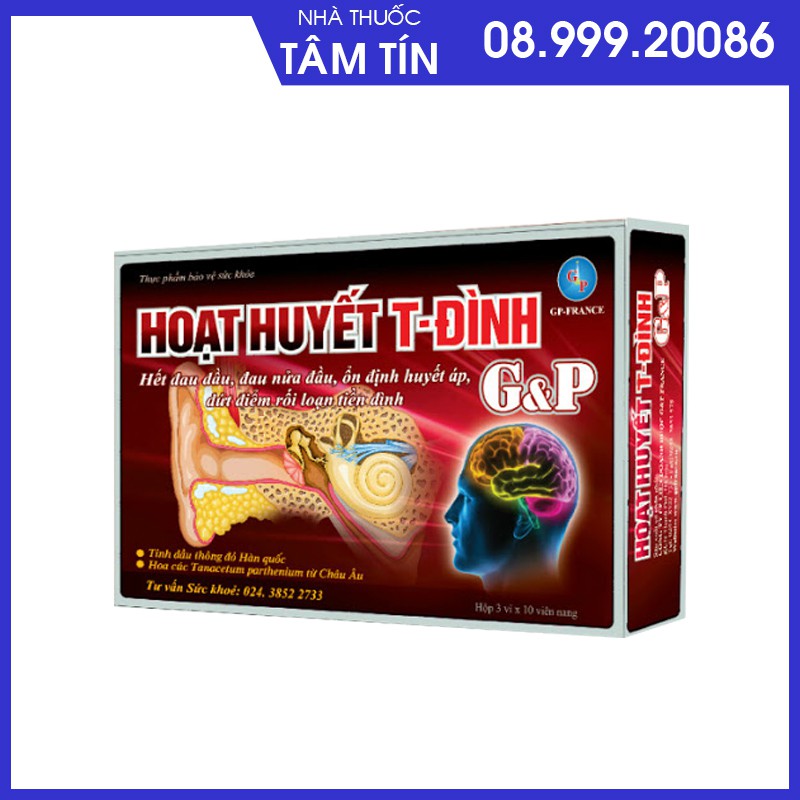 [Mã 66FMCGSALE hoàn 8% xu đơn 500K] Hoạt huyết T-Đình – Ổn định huyết áp, cải thiện rối loạn tiền đình