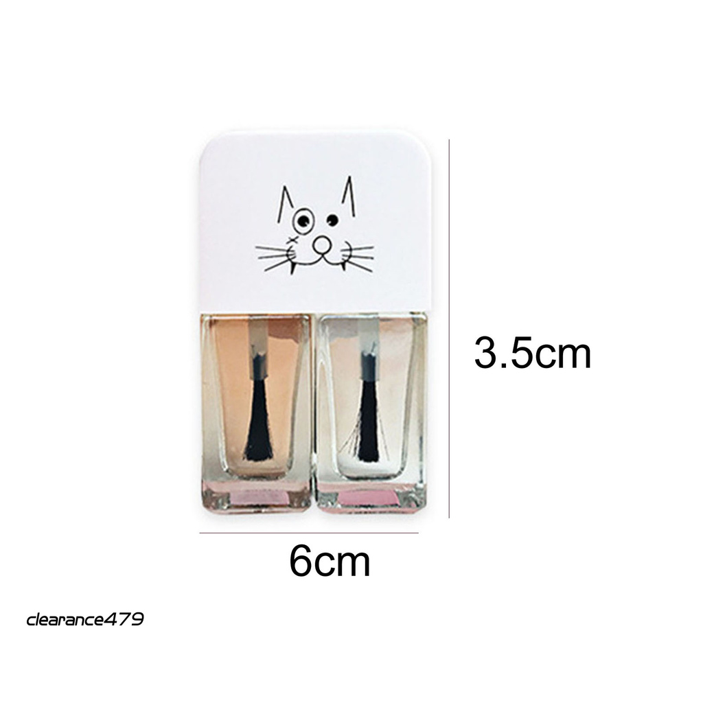 (Hàng Mới Về) Bộ Sơn Móng Tay Nhanh Khô Chống Thấm Nước Màu Mờ 6ml X 2 Màu Xinh Xắn Dành Cho Nữ