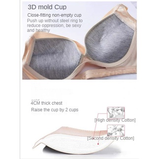 Bộ Đồ Lót Không Gọng Có Mút Nâng Ngực 5CM Quyến Rũ 32 34 36 38