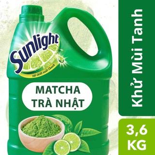 Nước rửa chén Sunlight Matcha Trà Nhật chai 3.6kg