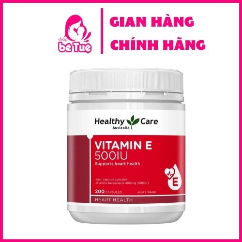 Viên uống bổ sung vitamin E Healthy Care 500IU 200 viên