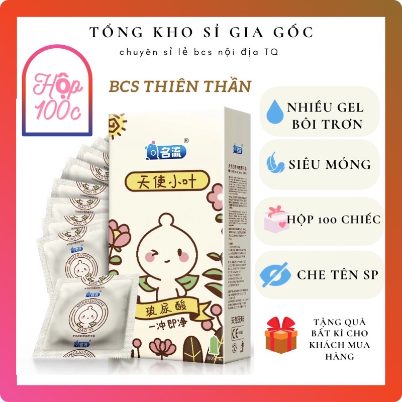 Bao Cao Su Thiên Thần Nội Địa Trung Hộp 100 Chiếc Nhiều Nước