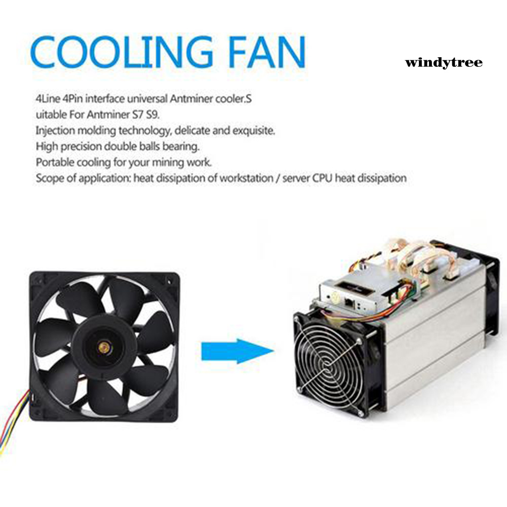 Quạt Tản Nhiệt Fx-7500Rpm 5a 4pin Cho Máy Tính Antminer Bitmain S7 S9