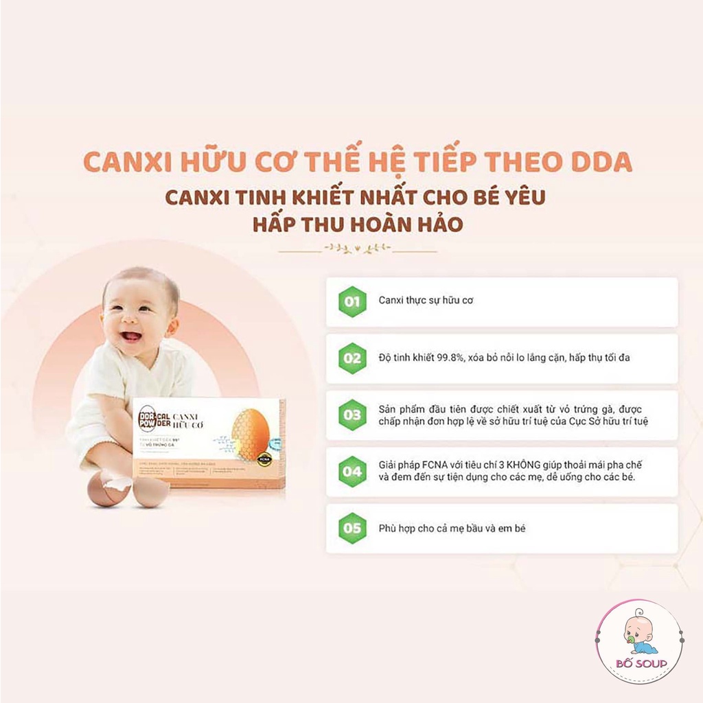 Canxi hữu cơ tinh khiết cho mẹ bầu và trẻ em