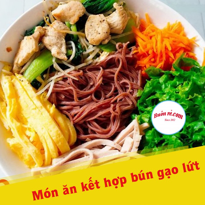 Bún gạo lứt huyết rồng (gói 500g) Nông sản sạch Cao Bằng – bún gạo khô - Thực phẩm ăn kiêng an toàn Buôn Rẻ - 01211