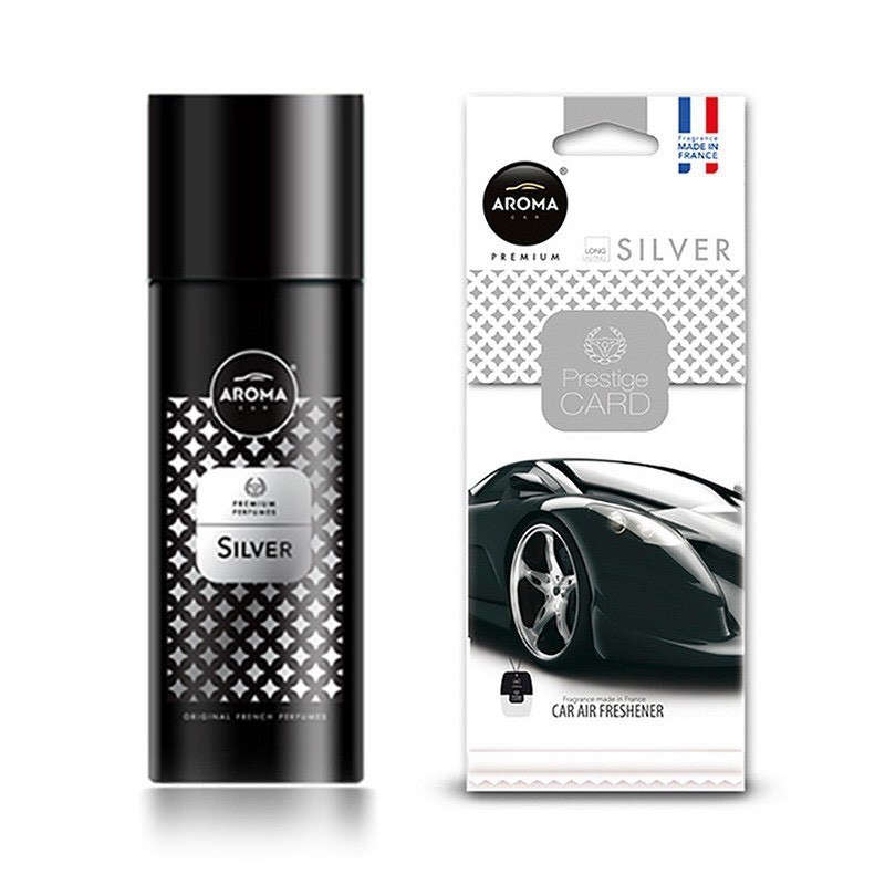 Nước hoa ô tô Aroma Car Prestige Spray Dạng Xịt 50ml - Có kèm lá thơm theo mùi