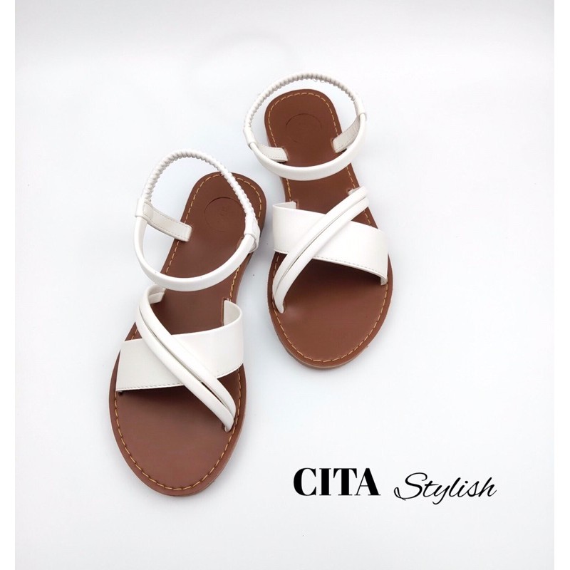 Sandal nữ đế bệt quai chéo CITA STYLISH êm nhẹ mã CITA.17