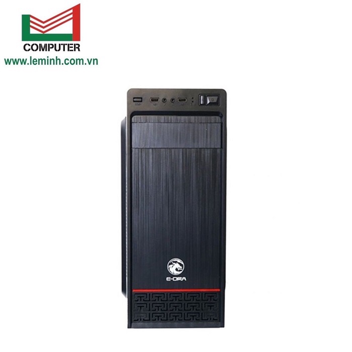 Vỏ case PC thùng máy tính chính hãng E-DRA ECS1101 Black