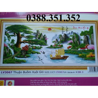 Tranh thêu chữ thập Thuận Buồm Xuôi Gió LV3067 150*67cm