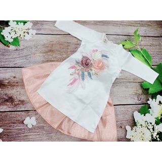 Combo áo dài hoa dải 3 bông 1-6
