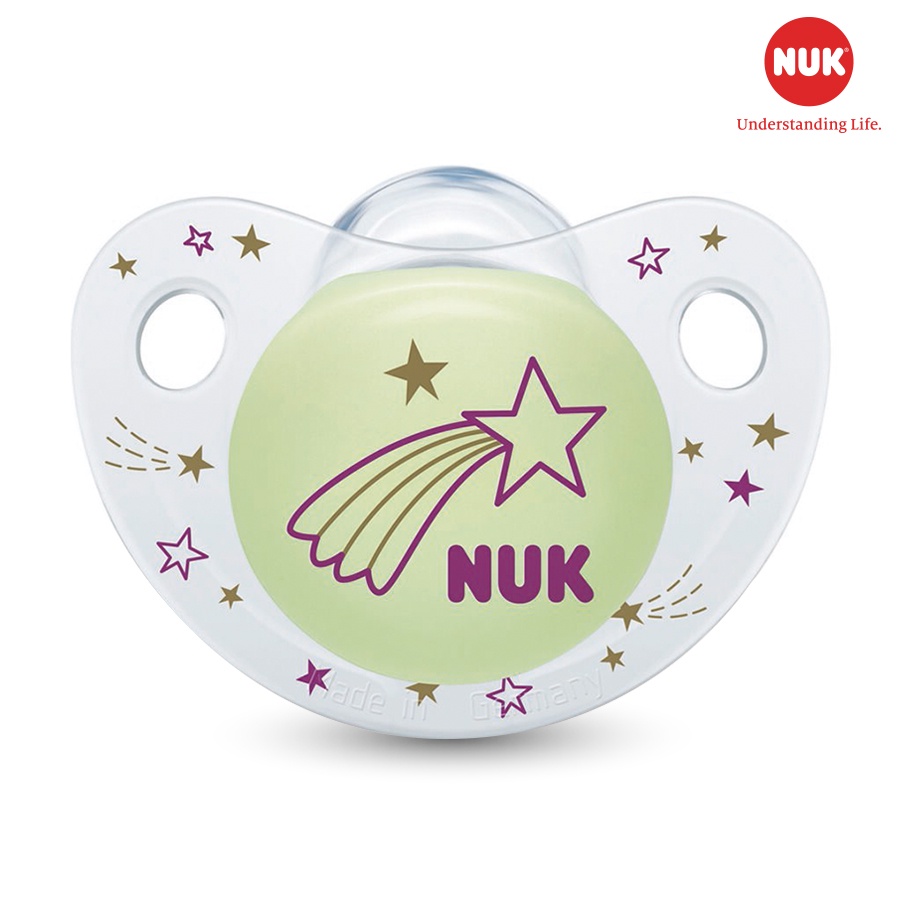 Bộ 2 ti giả NUK silicone Night / Day phát sáng 0-6M, 6-18M và 18-36M