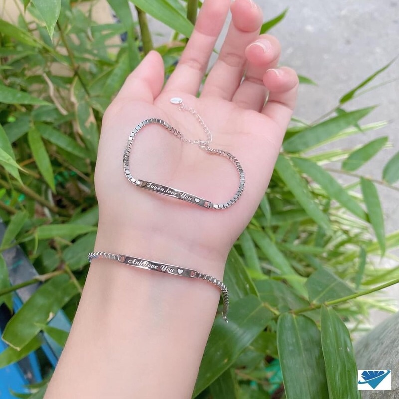 LẮC TAY BẠC Ý XI KIM KHẮC TÊN THEO YÊU CẦU