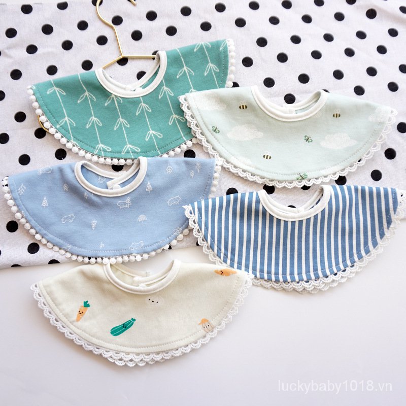 Yếm Cotton Tròn Kiểu Hàn Quốc Cho Bé