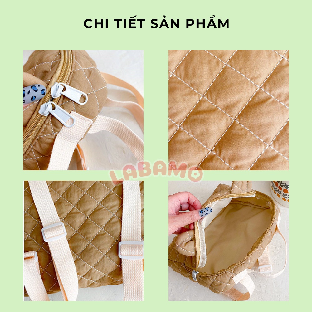 Balo cho bé đi học mần non đi chơi phong cách Hàn Quốc hình mặt gấu dễ thương