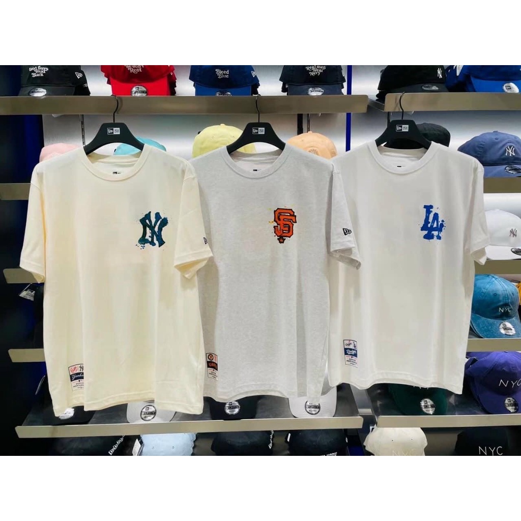 MẪU MỚI- ẢNH THẬT Áo phông Nam Nữ MLB Like LinhBee trắng tay Lỡ From Rộng Hàng Xuất Khẩu Xịn phong cách Hàn quốc
