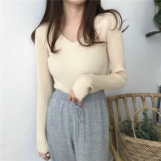ÁO KIỂU THUN GÂN TAY DÀI