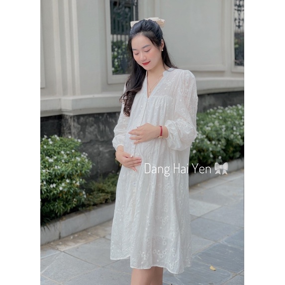 Váy Thiết Kế Pena Đũi Cao Cấp Thêu Hoa Tiểu Thư | BigBuy360 - bigbuy360.vn