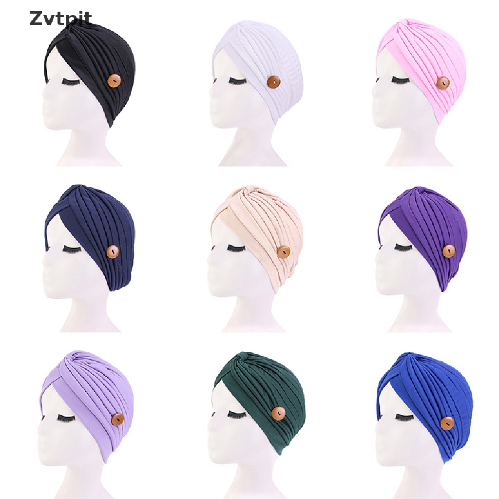 Mũ turban đội đầu bảo vệ tai có nút cài mới cho người lớn