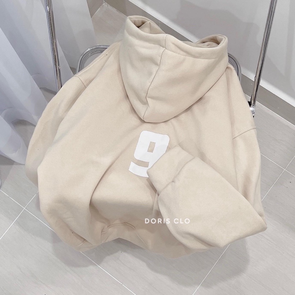 Áo Khoác Hoodie Nỉ Form Rộng Mũ To Số 9 Wish Chất Nỉ Dày Hot Trend Unisex Nam Nữ