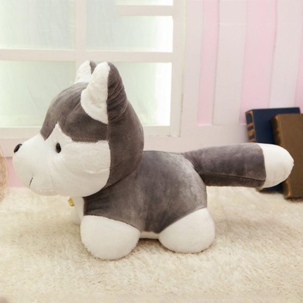 Gối Ôm Nhồi Bông Hình Chú Chó Husky Hoạt Hình Dễ Thương