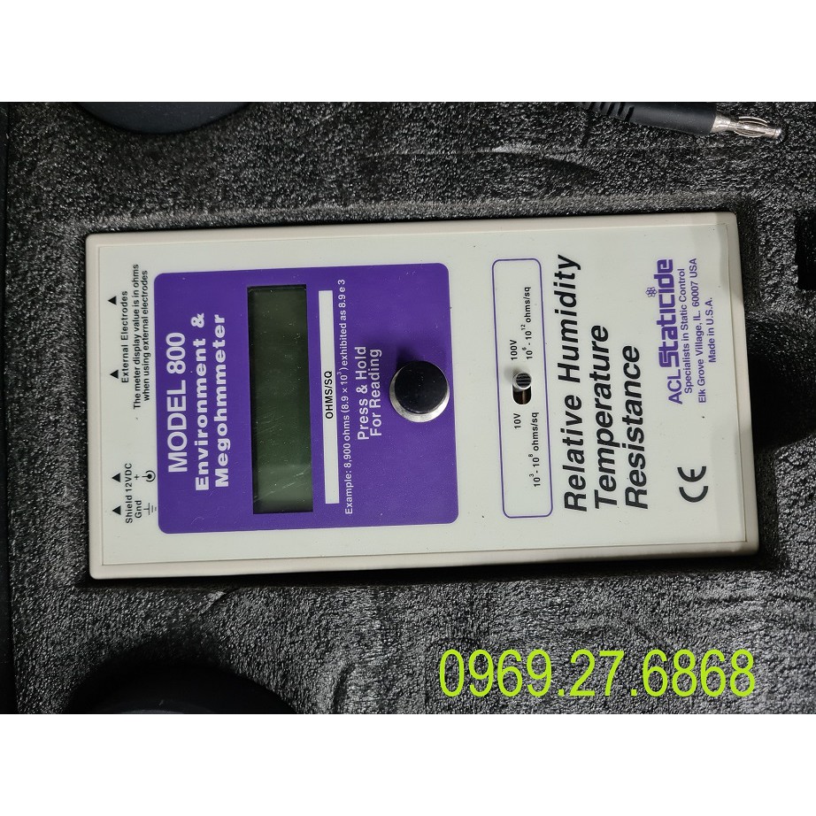 Bộ kiểm tra điện trở bề mặt ACL Staticide 800