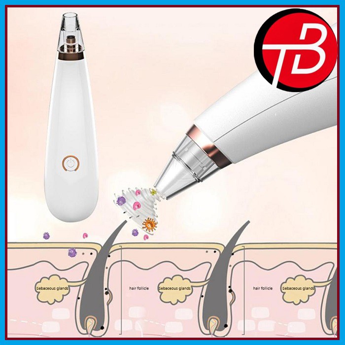 Máy hút mụn đầu đen Black Head Detection (Tặng kèm 3 đầu hút thay thế tiện lợi)