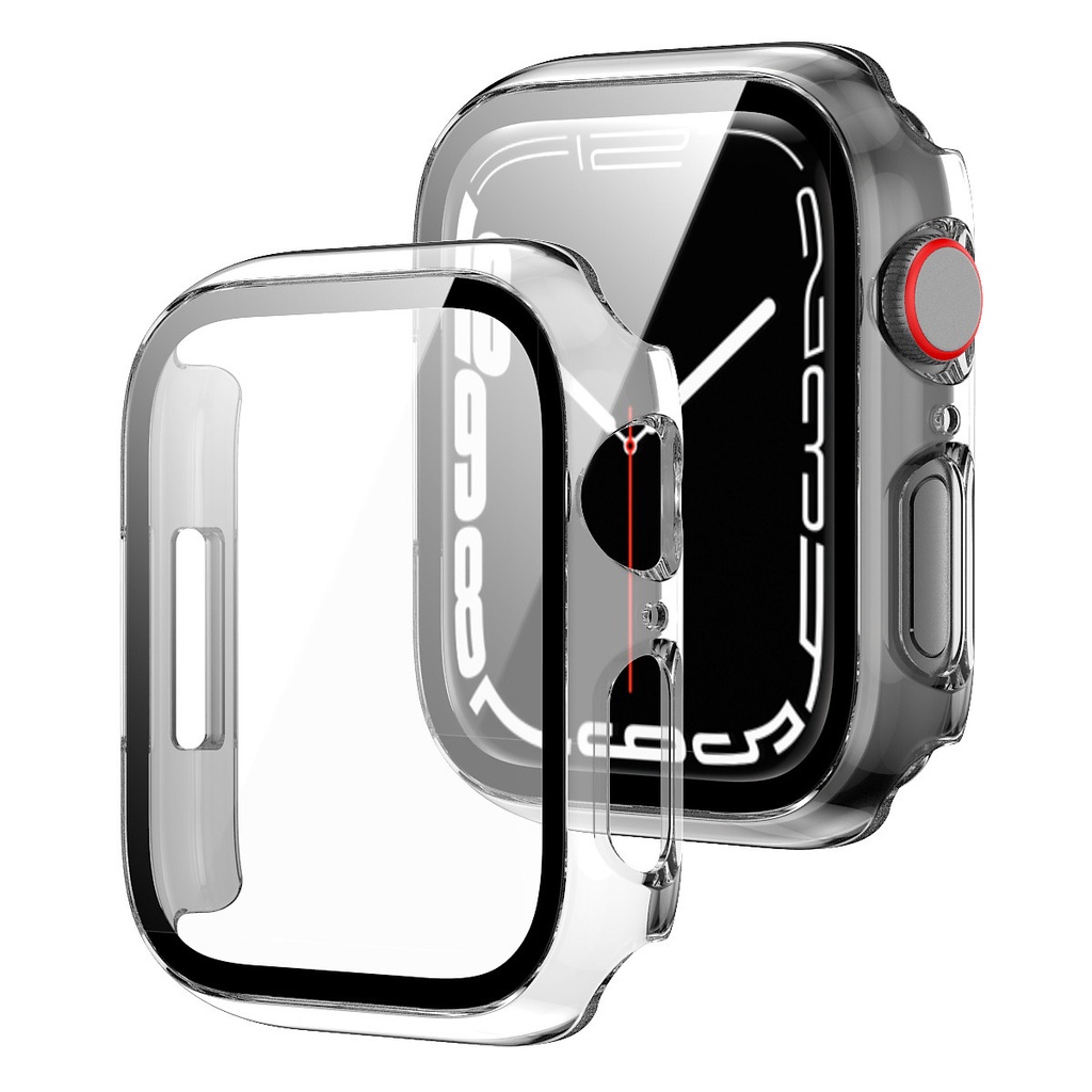 Ốp Case PC Mặt Kính Cường Lực cho Apple Watch Series 8 Size 41mm/45mm