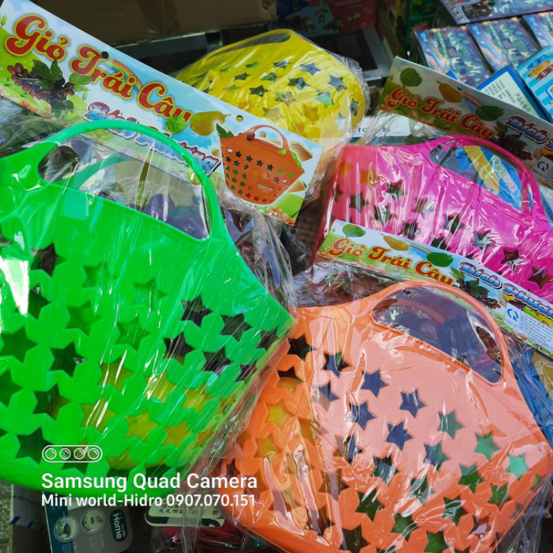 Giỏ trái cây mini đồ chơi đầu hàng bé gái hàng Việt Nam nhựa đẹp