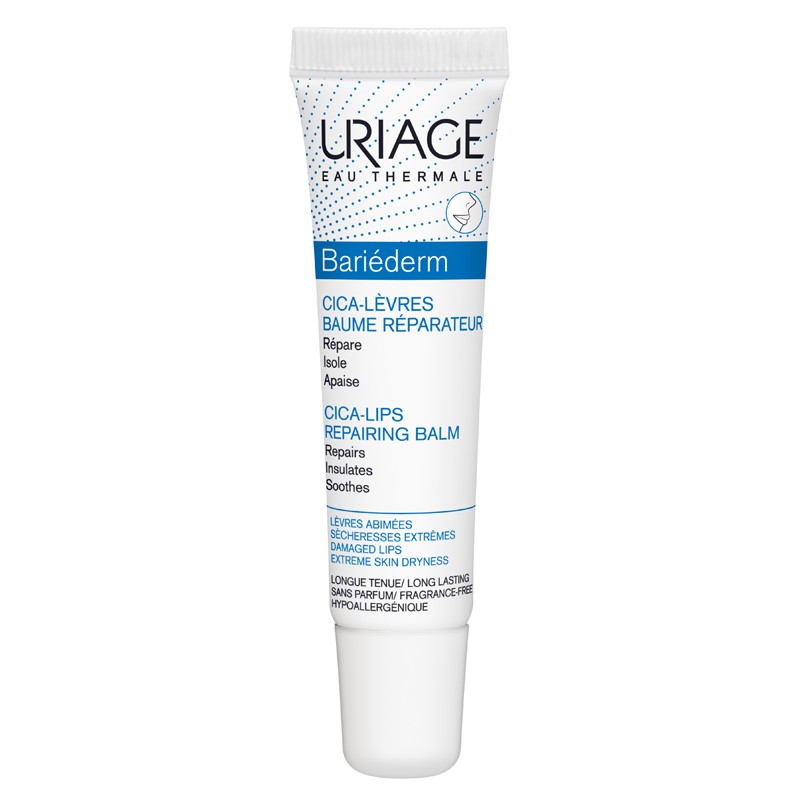 URIAGE BARIÉDERM CICA - LEVRES BAUME REPARATEUR KEM CHĂM SÓC MÔI KHÔ, NỨT NẺ 15ML