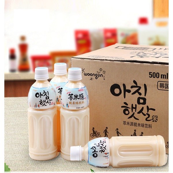 Nước Gạo Rang Hàn Quốc Woogjin Thơm Ngon Bổ Dưỡng - Chai 500ml [SIÊU RẺ]