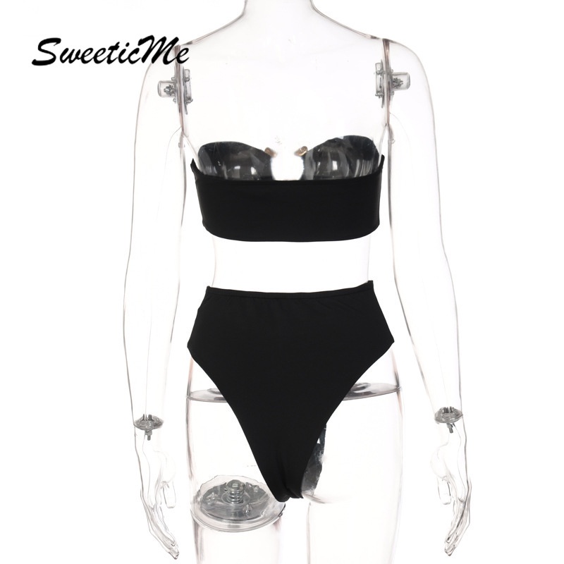 Bộ bikini Hai Mảnh Quấn Ngực Hai Lớp Gợi Cảm Kiểu Mới Dành Cho Nữ