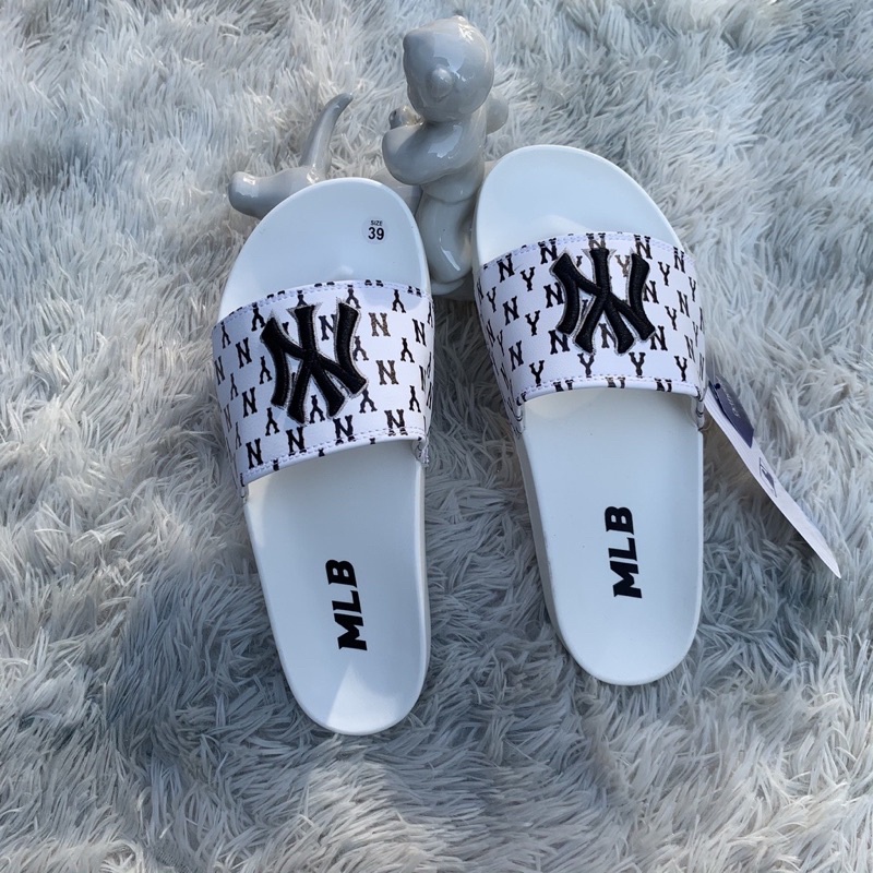 Dép unisex ❤️FREESHIP❤️ dép M.L.B ny bóng chày  ngang thể thao nữ Thêu NY-NY nỗi nhiều màu xịn gv