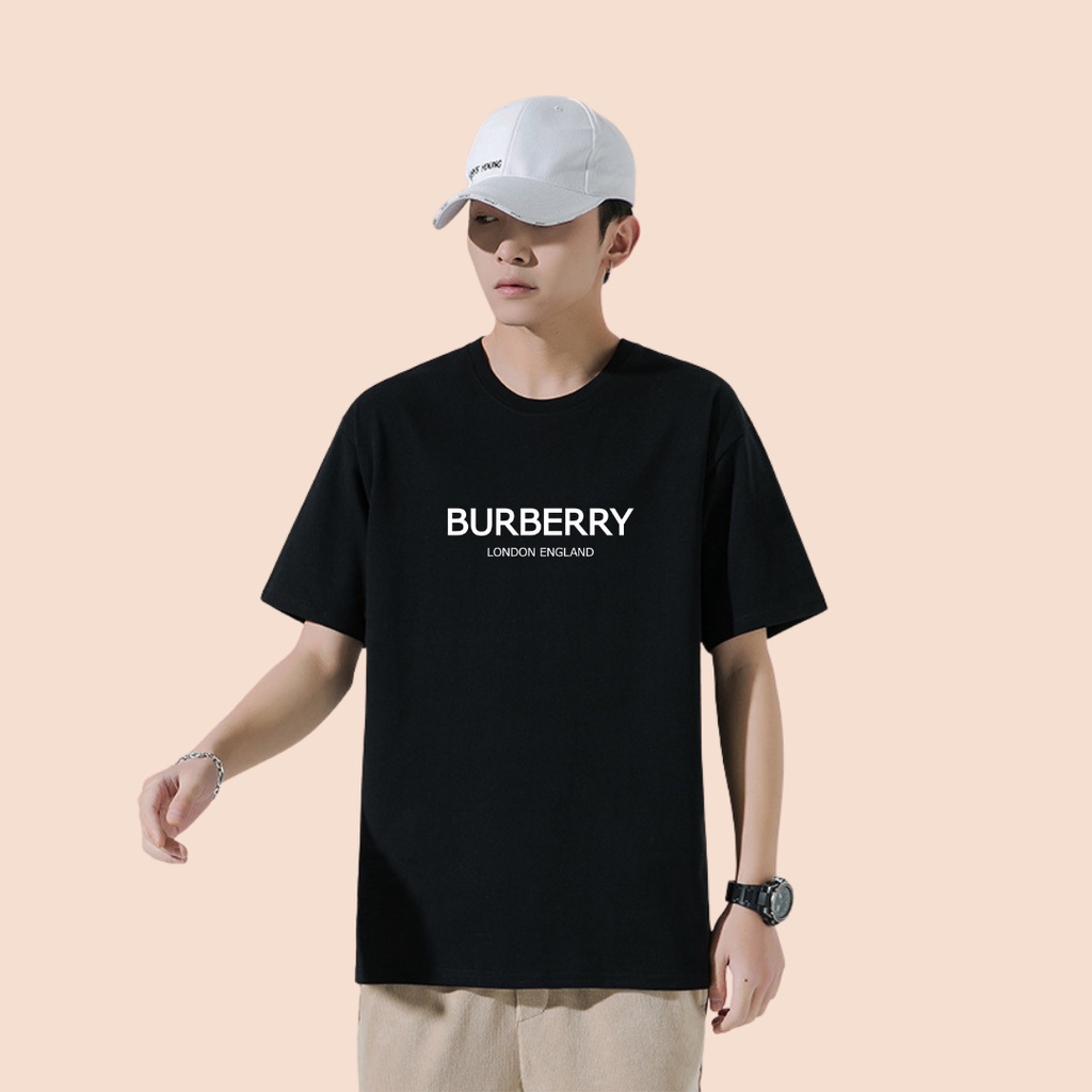 Áo thun tay lỡ nam nữ in Burberry Top Xu hướng