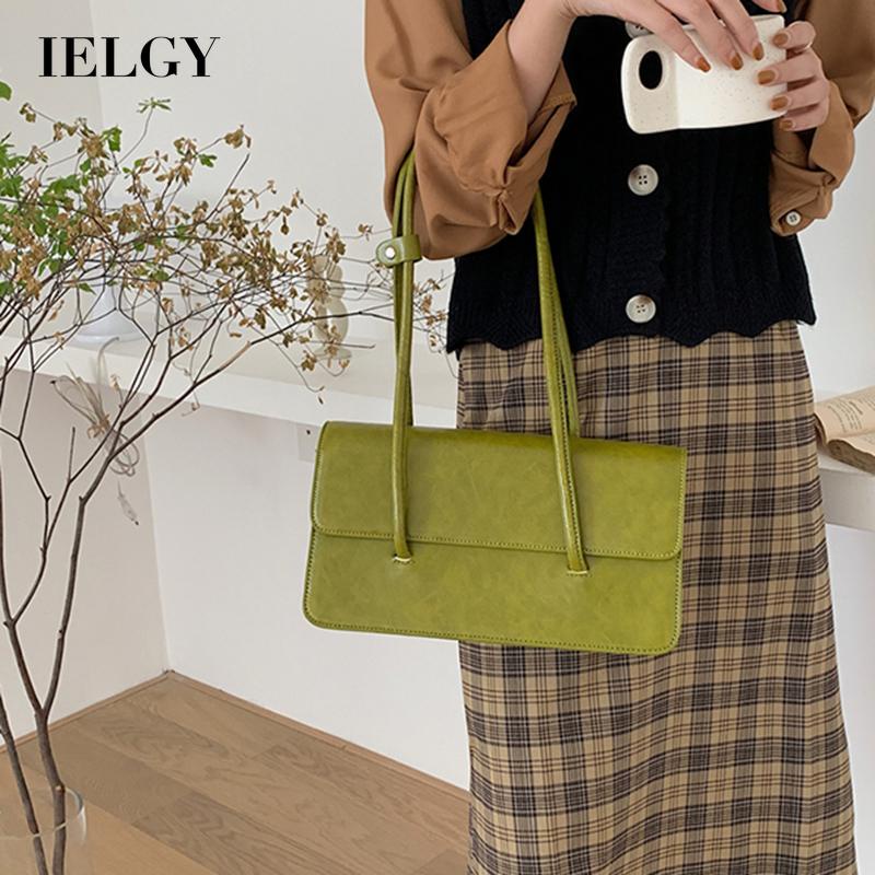 Túi xách hình vuông IELGY thiết kế đơn giản phong cách retro Hàn Quốc
