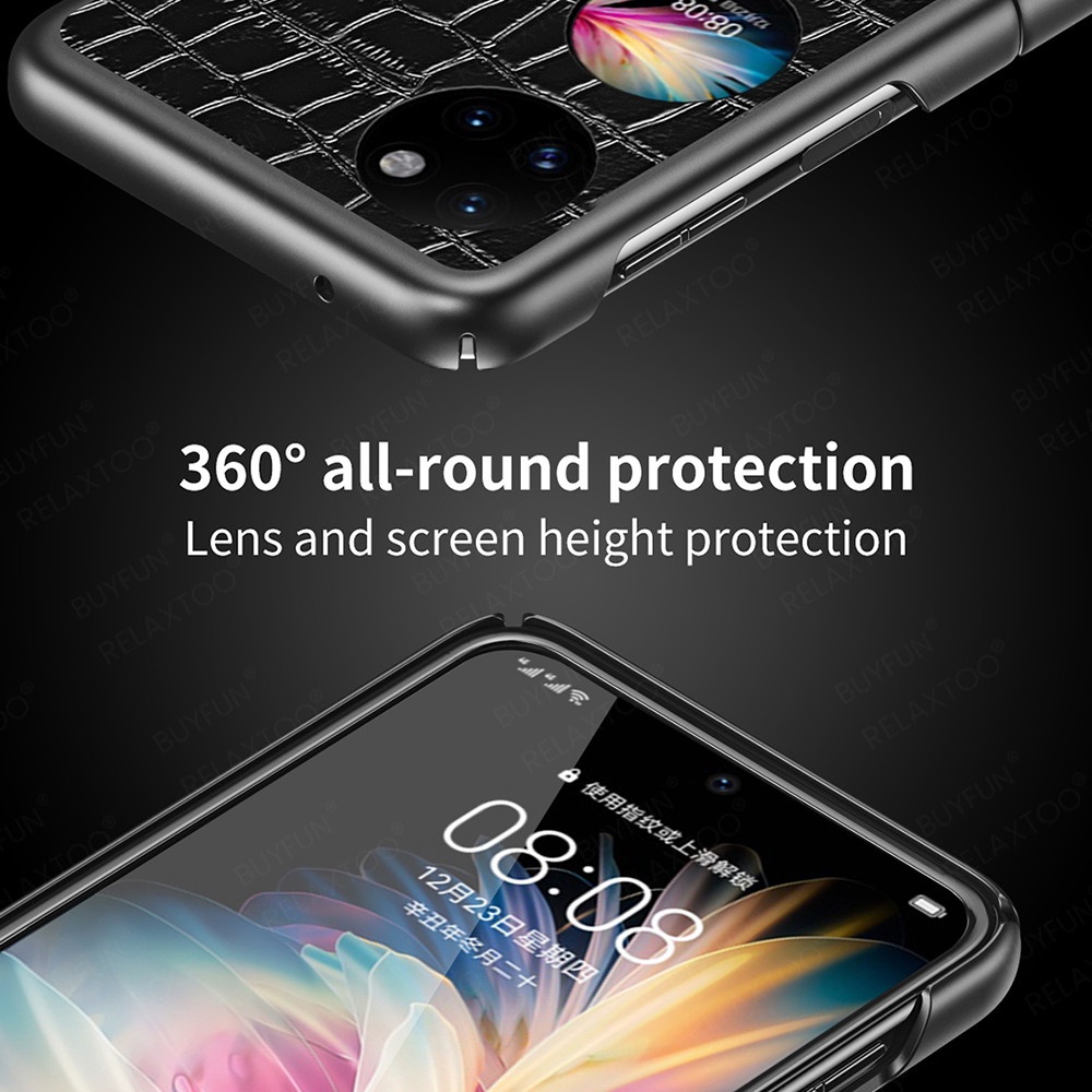 Bao Da Điện Thoại Nắp Gập Họa Tiết Da Cá Sấu Có Túi Cho Huawei P50 Huawei P50 Huawei P50
