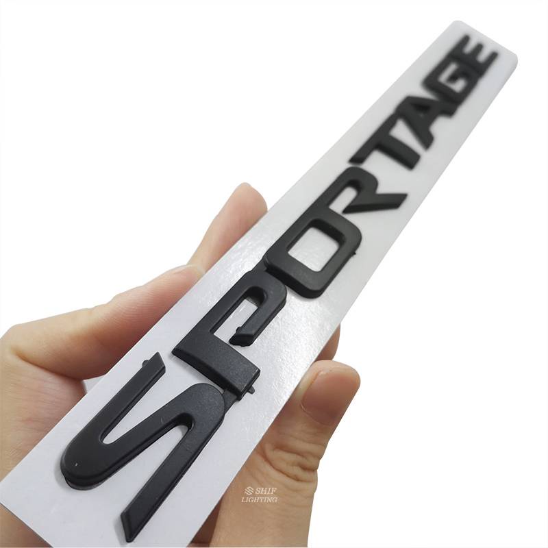 Sticker hình chữ SPORTAGE màu đen mạ mạ crôm trang trí xe hơi