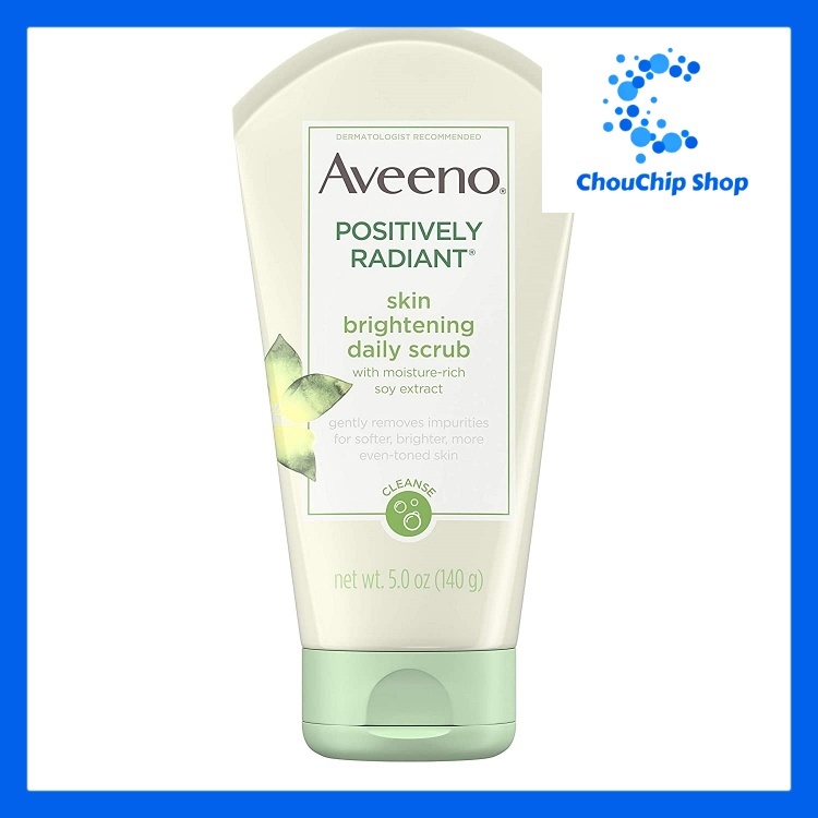 Sữa rửa mặt làm sáng da Aveeno Positively Radiant Skin Brightening Daily Facial Scrub 150ml (mẫu mới)