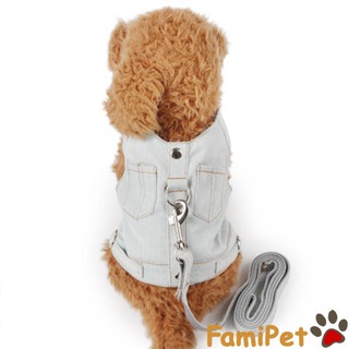 Áo Vest bò cho chó mèo Cowboy kèm dây dắt