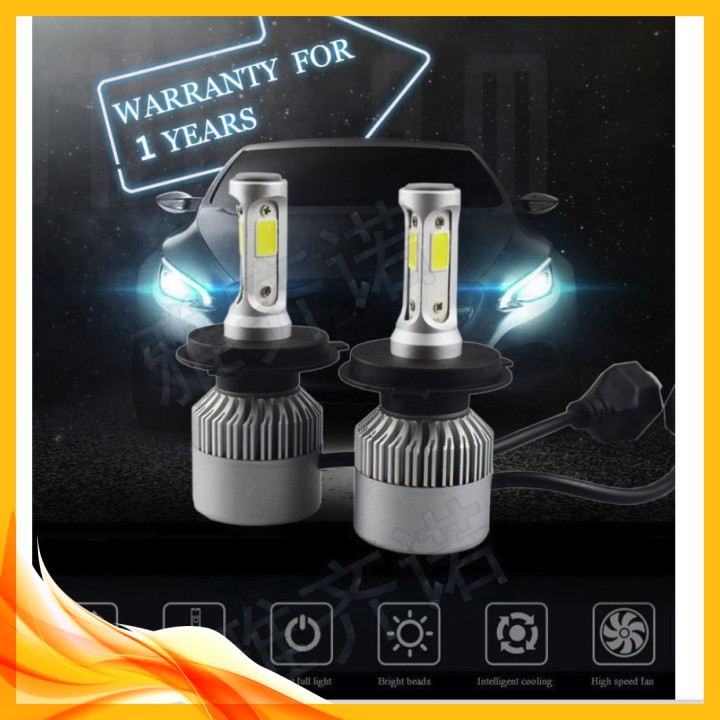 🔝 Đèn LED (1 cặp) Tản nhiệt nhôm 8000 Lumen cao cấp chống nước IP67 (FA/COS) ô tô - xe máy