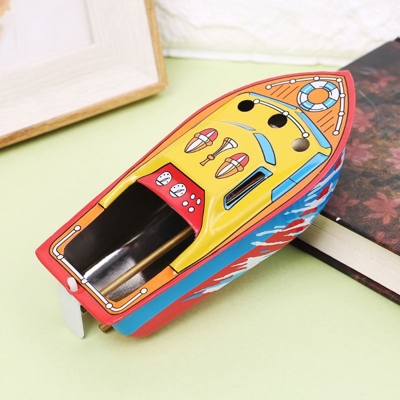 Bộ đồ chơi thuyền kim loại chạy bằng hơi nến nhiều màu sắc cho bé