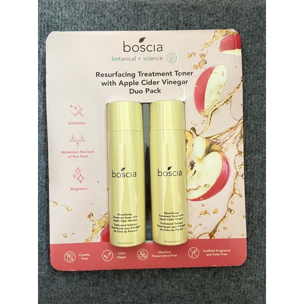 [BILL MỸ] SET 2 CHAI TONER NƯỚC HOA HỒNG GIẤM TÁO BOSCIA MỖI CHAI 150ML CỦA MỸ