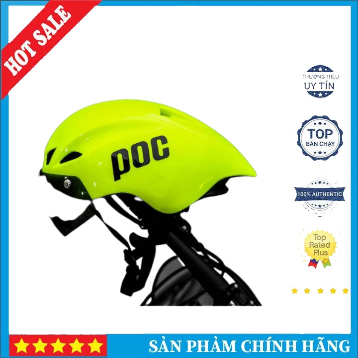Mũ Bảo Hiểm Xe Đạp Siêu Nhẹ POC 01 Xanh Dạ Quang Chính Hãng