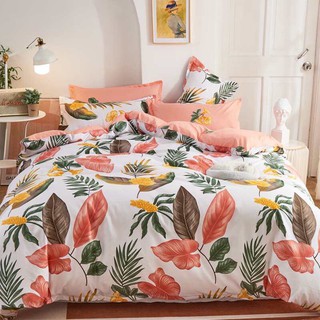 Bộ Chăn Ga Gối Cotton Hàn Quốc , Hoa Lá Hồng, Chất Liệu Bền Đẹp, Không Phai, Không Xù, Kích Cỡ Đa Dạng Chưa Có Đánh Giá