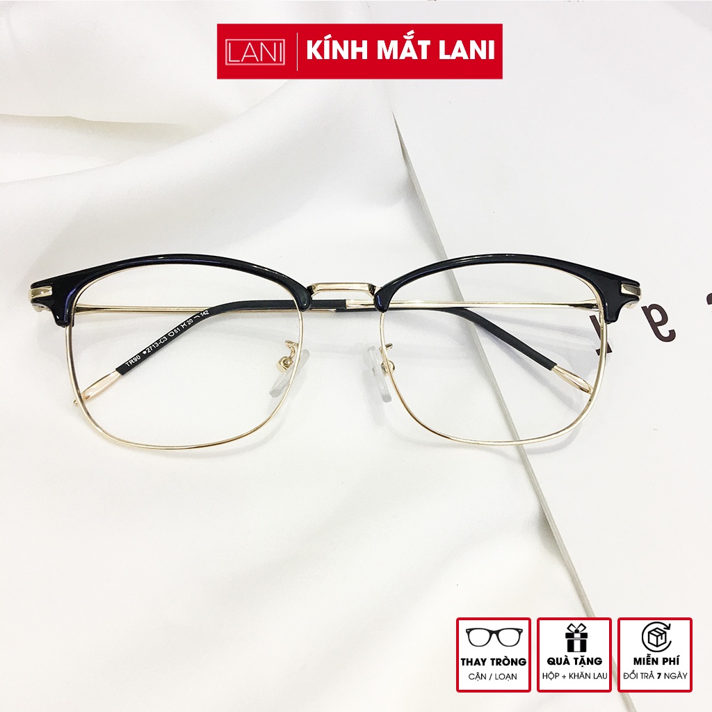 [Tặng tô vít] Gọng Kính Cận chữ nhật Vintage chất kiệu kim loại thanh mảnh Lani 2713 - Lắp Kính Mắt Theo Yêu Cầu