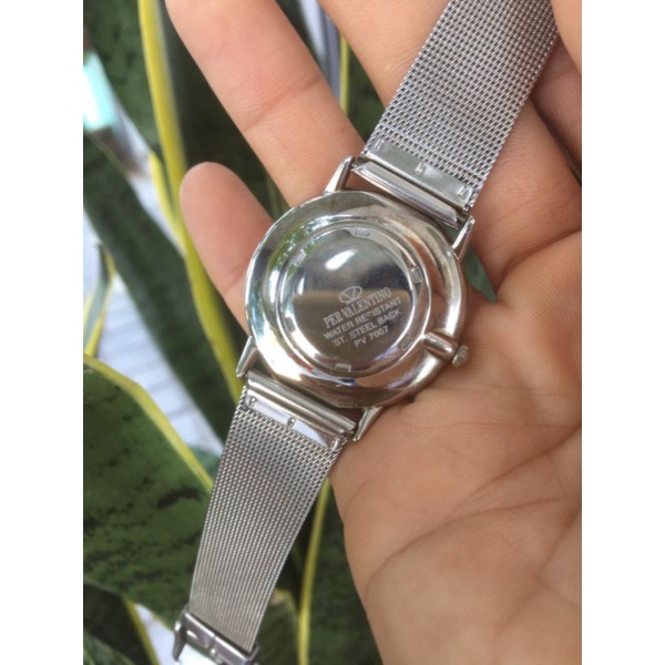 Đồng hồ si Nhật cho nam hiệu Per Valentino chính hãng - dây thép lưới - kiểu dáng rất đẹp thời thượng