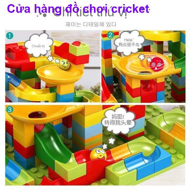 Lego khối xây dựng kích thước hạt lắp ráp cầu trượt đồ chơi lợi ích trí thông minh 4 bé trai và gái, 3-6 tuổi