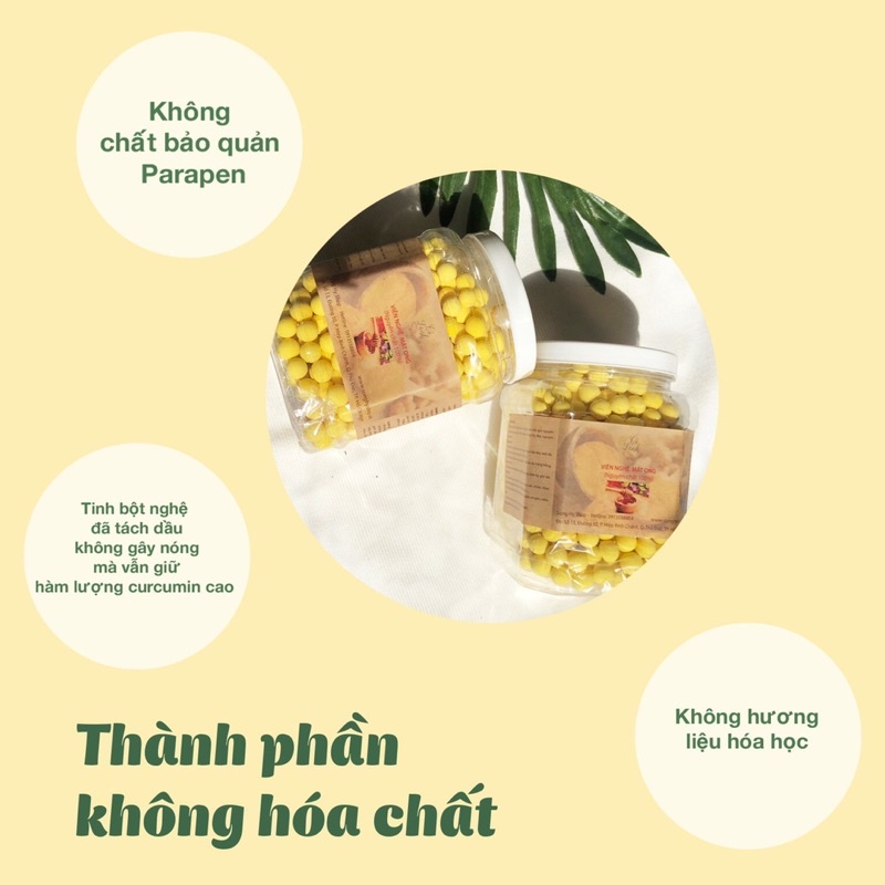 Viên nghệ mật ong Cỏ Lành 500G